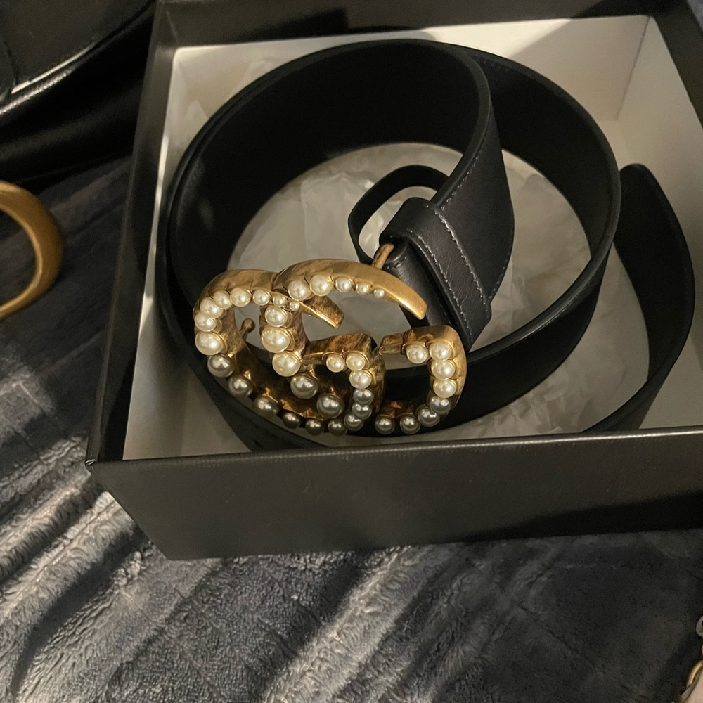 Authentic Gucci pearl belt